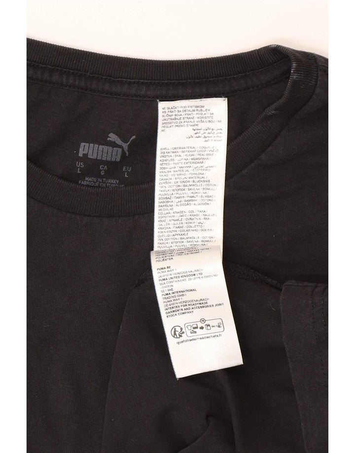 Ανδρικό T-Shirt Puma Top μεγάλο μαύρο βαμβακερό