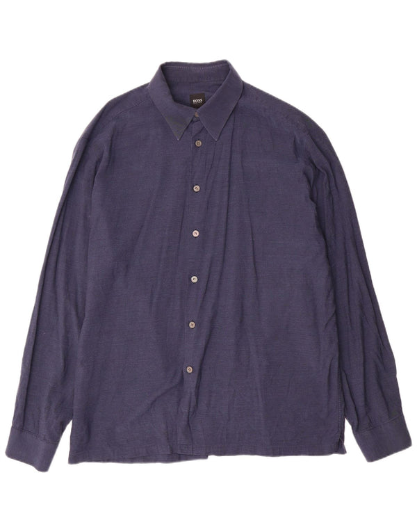 Ανδρικό πουκάμισο Hugo Boss XL Navy Blue