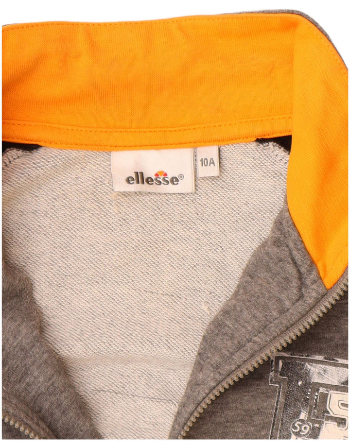 Ellesse Boys Graphic αθλητική φόρμα Top Jacket 9-10 Years Grey Colourblock