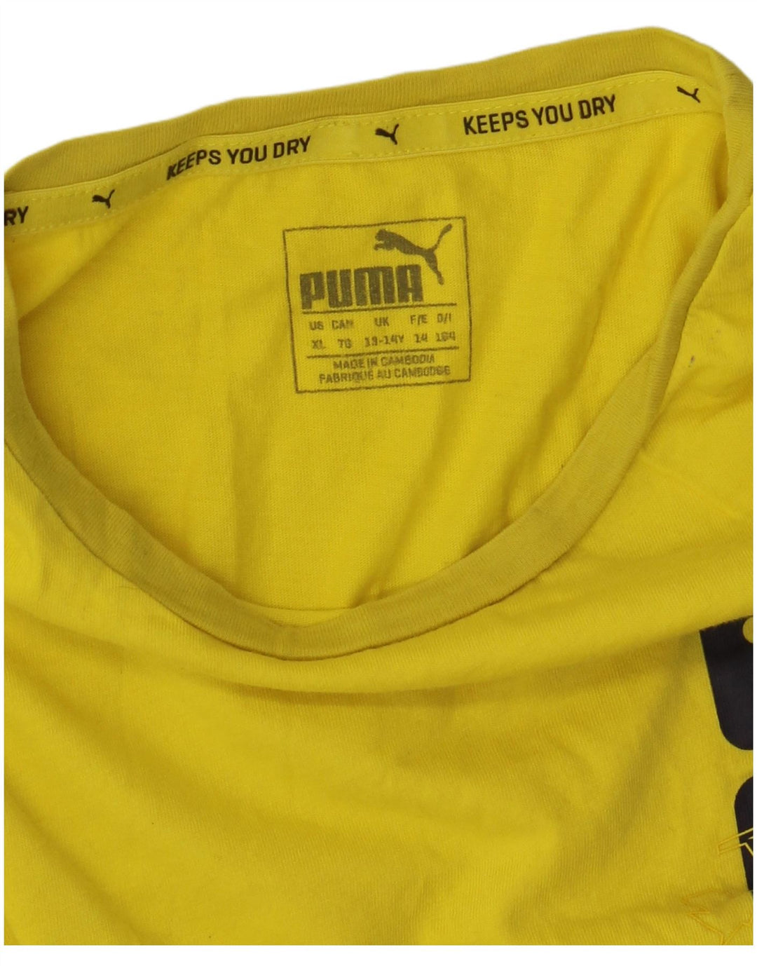 Γραφικό T-Shirt PUMA Boys Top 13-14 ετών Κίτρινο
