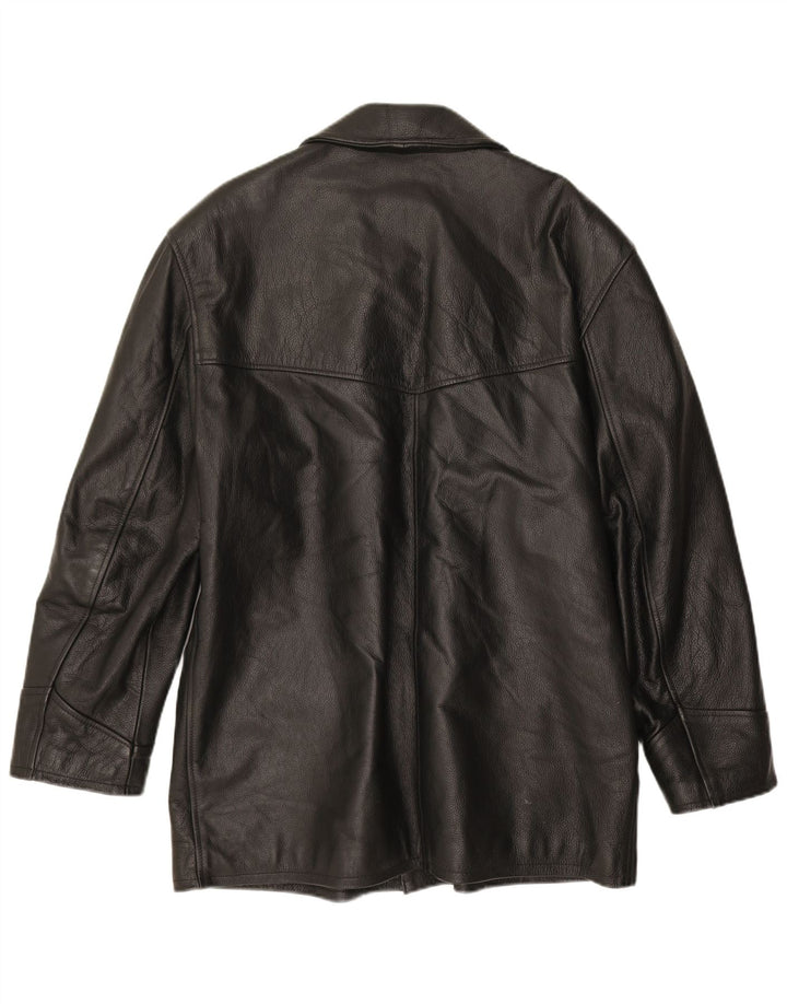 Vintage Ανδρικό Δερμάτινο Μπουφάν UK 40 Large Μαύρο Δερμάτινο