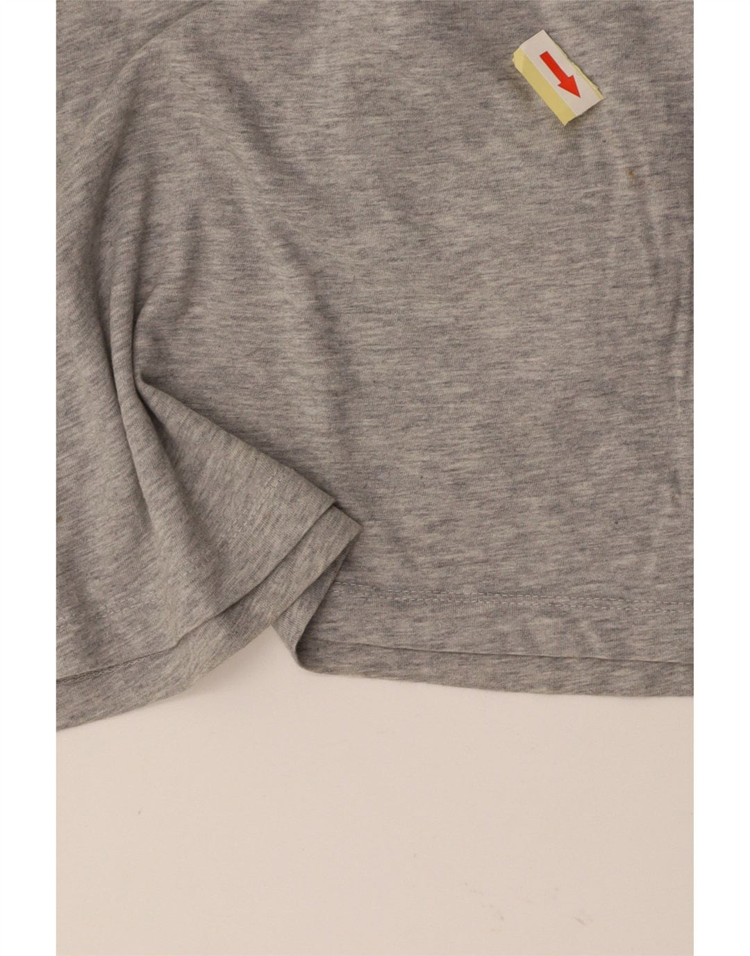 CALVIN KLEIN Γυναικείο Crop Graphic T-shirt Top UK 6 XS Γκρι βαμβακερό