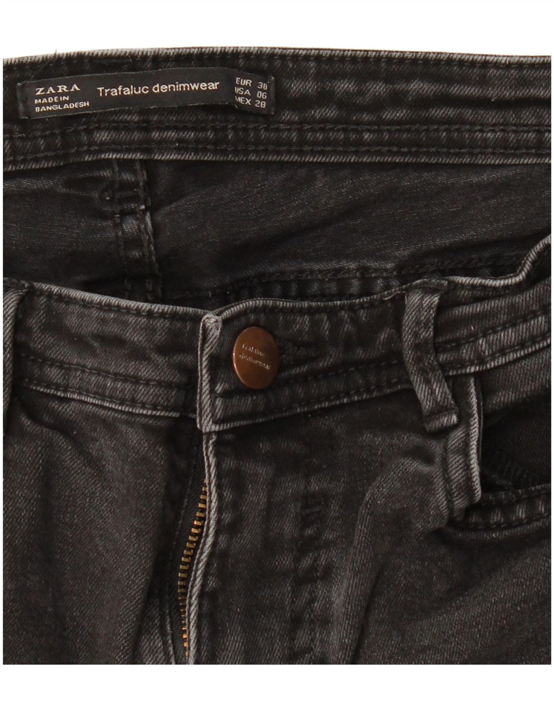 ZARA Γυναικείο Τζιν EU 38 Small W28 L29 Μαύρο