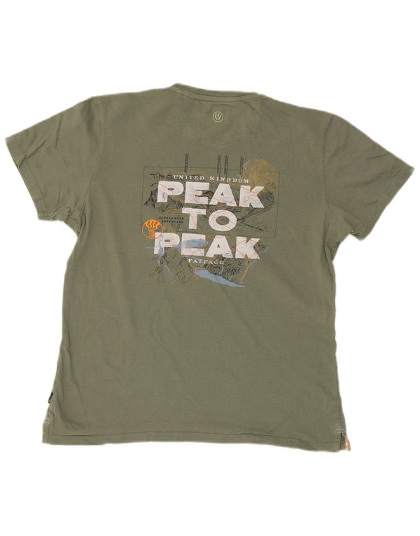 Ανδρικό γραφικό T-Shirt Fat Face Top Μεσαίο πράσινο βαμβακερό