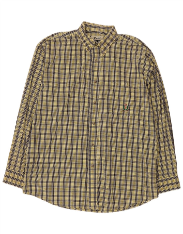 Ανδρικό πουκάμισο Riata Wrangler Size 16 1/2 Large Yellow Check