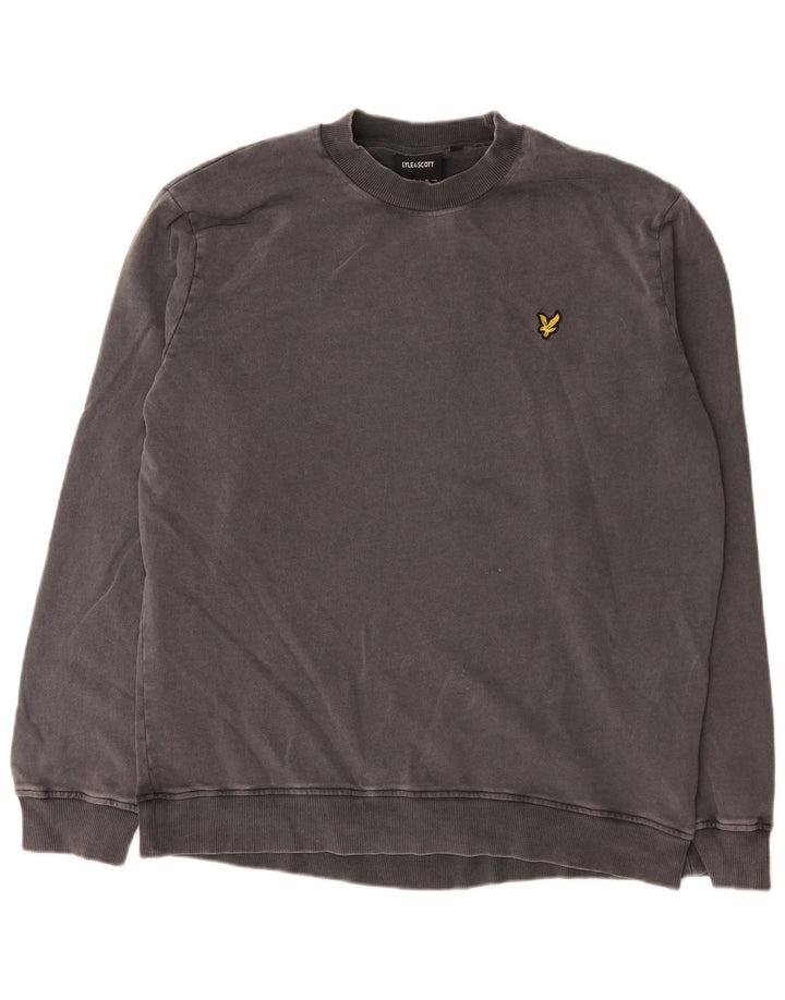 Ανδρικό φούτερ Lyle & Scott Jumper Μεγάλο Γκρι Βαμβακερό