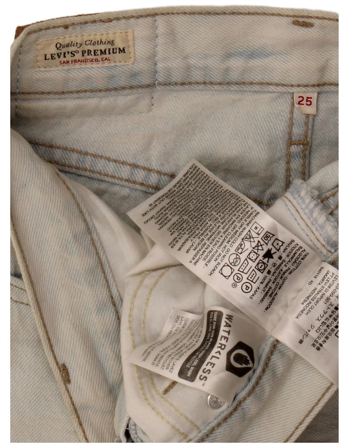 Γυναικείο ψηλόμεσο τζιν σορτς LEVI'S W25 XS Μπλε βαμβακερό