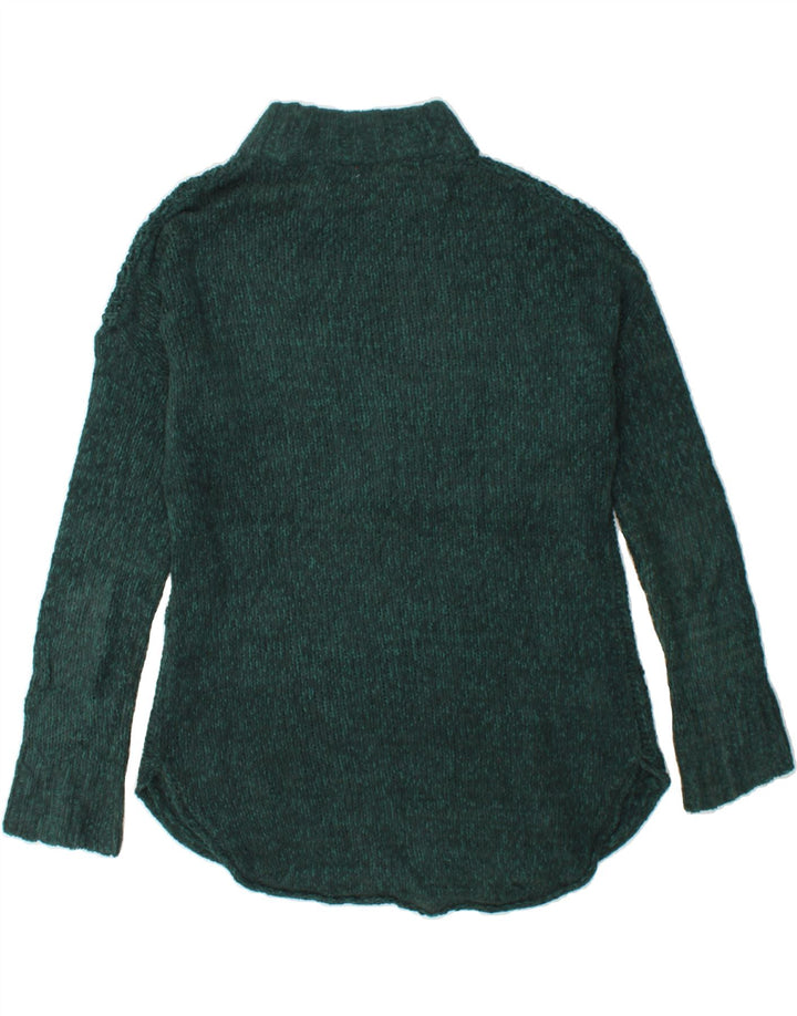 EDDIE BAUER Womens Turtle Neck Jumper Sweater UK 14 Medium Green Polyester Vintage Eddie Bauer and Second-Hand Eddie Bauer from Messina Hembry 