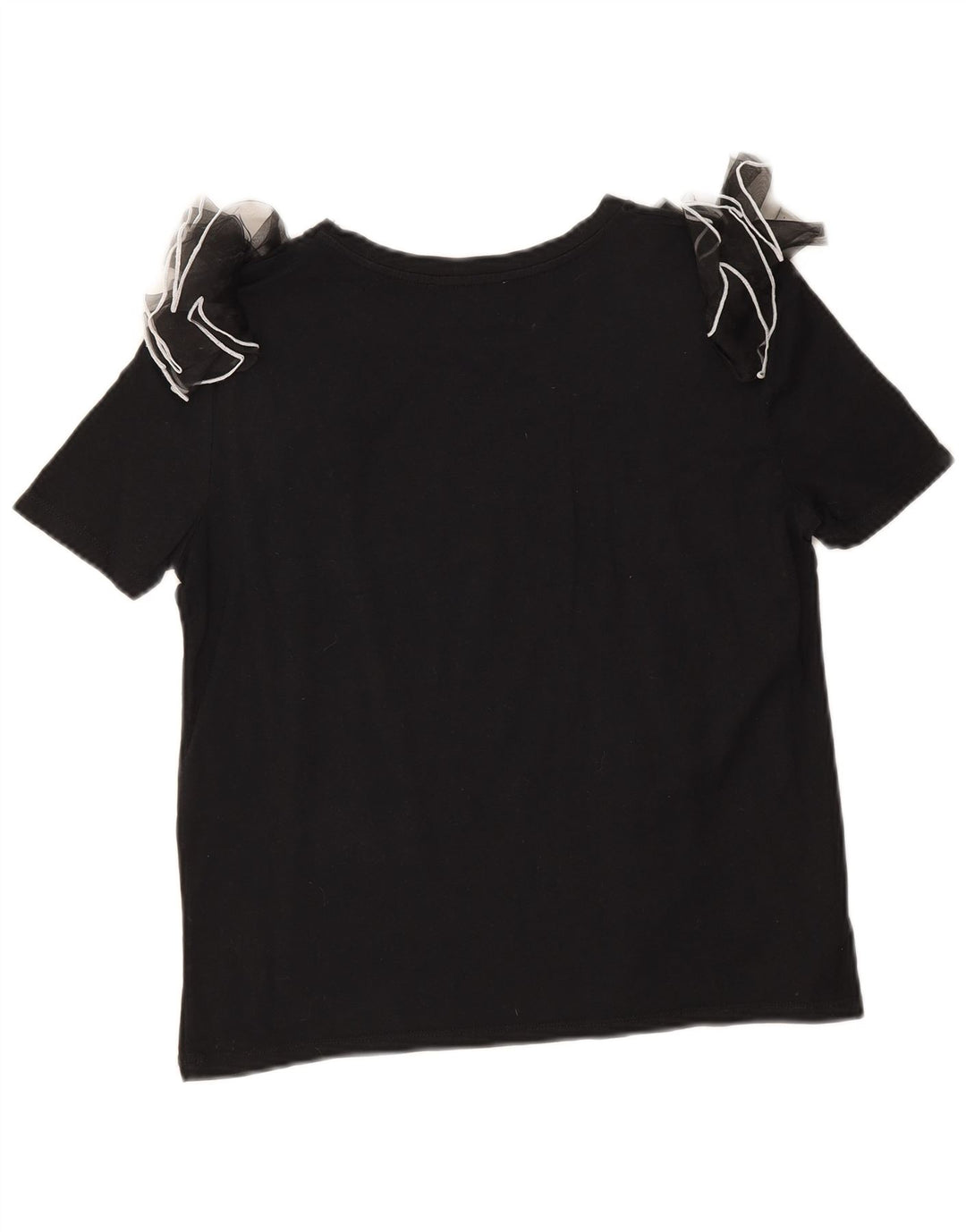 Zara Γυναικεία Μπλούζα Τοπ UK 10 Small Black Cotton