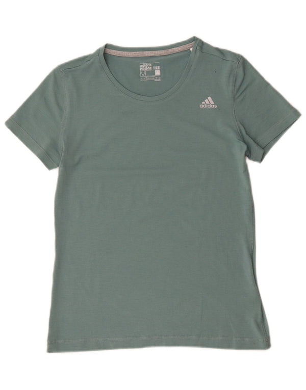 Adidas Γυναικείο T-Shirt Climalite Top UK 12/14 Μεσαίο πράσινο βαμβακερό