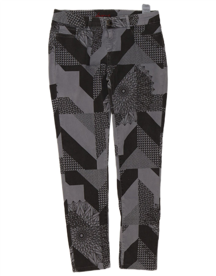 Γυναικείο Slim Casual Παντελόνι Desigual W32 L29 Γκρι Patchwork Βαμβακερό