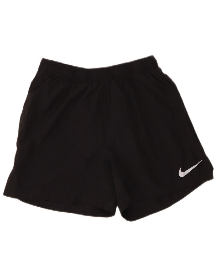 Γυναικείο αθλητικό σορτς Nike Dri Fit από μεσαίο μαύρο πολυεστέρα