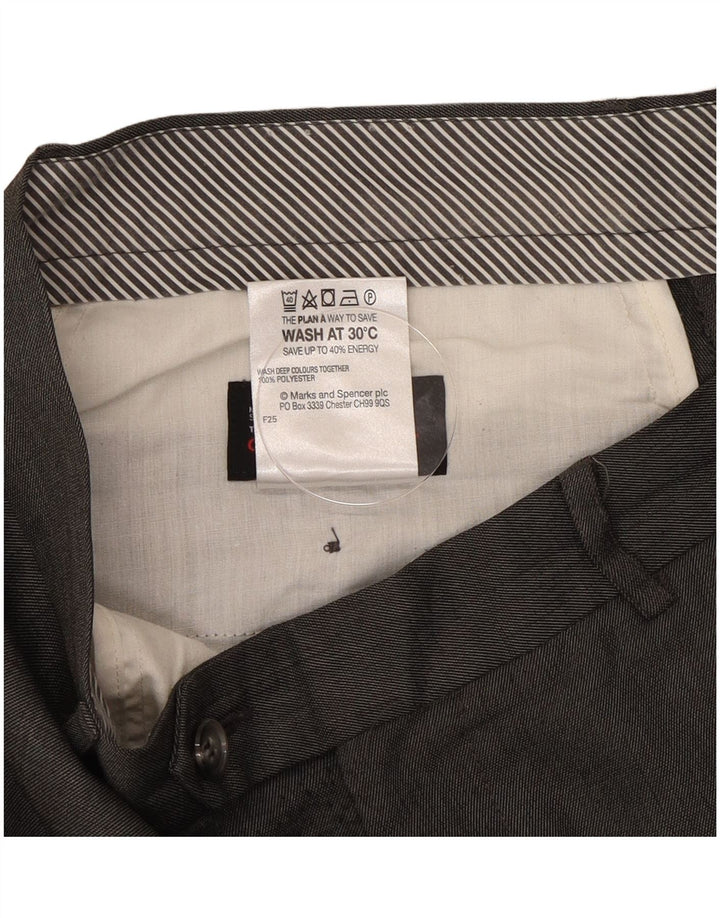 Ανδρικό ίσιο παντελόνι Marks & Spencer W34 L33 Grey Polyester