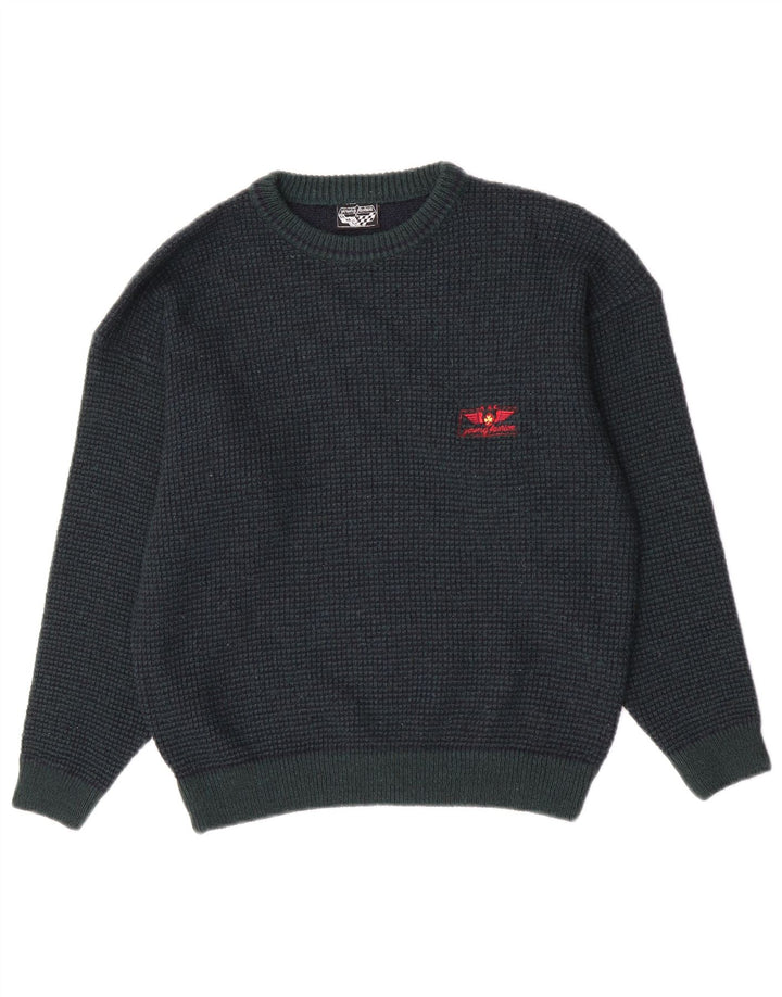 Vintage Ανδρικό πουλόβερ με λαιμόκοψη IT 48 Small Green