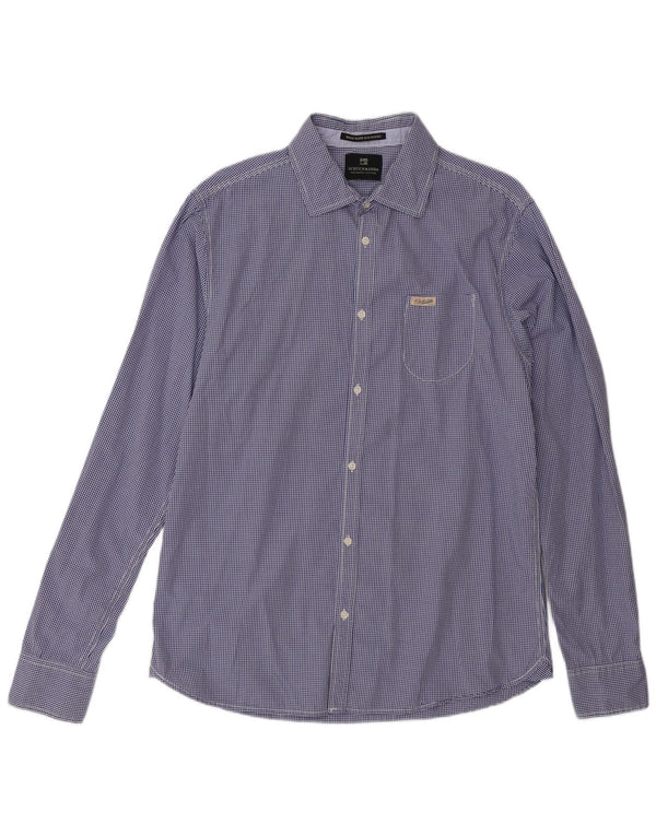 Ανδρικό πουκάμισο Scotch & Soda Large Blue Gingham