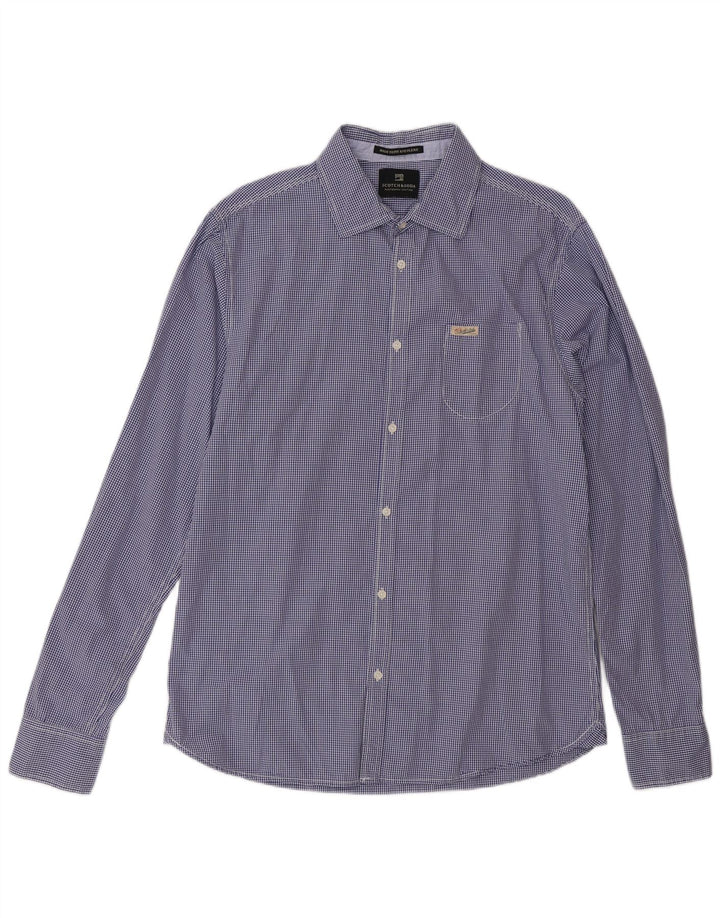 Ανδρικό πουκάμισο Scotch & Soda Large Blue Gingham