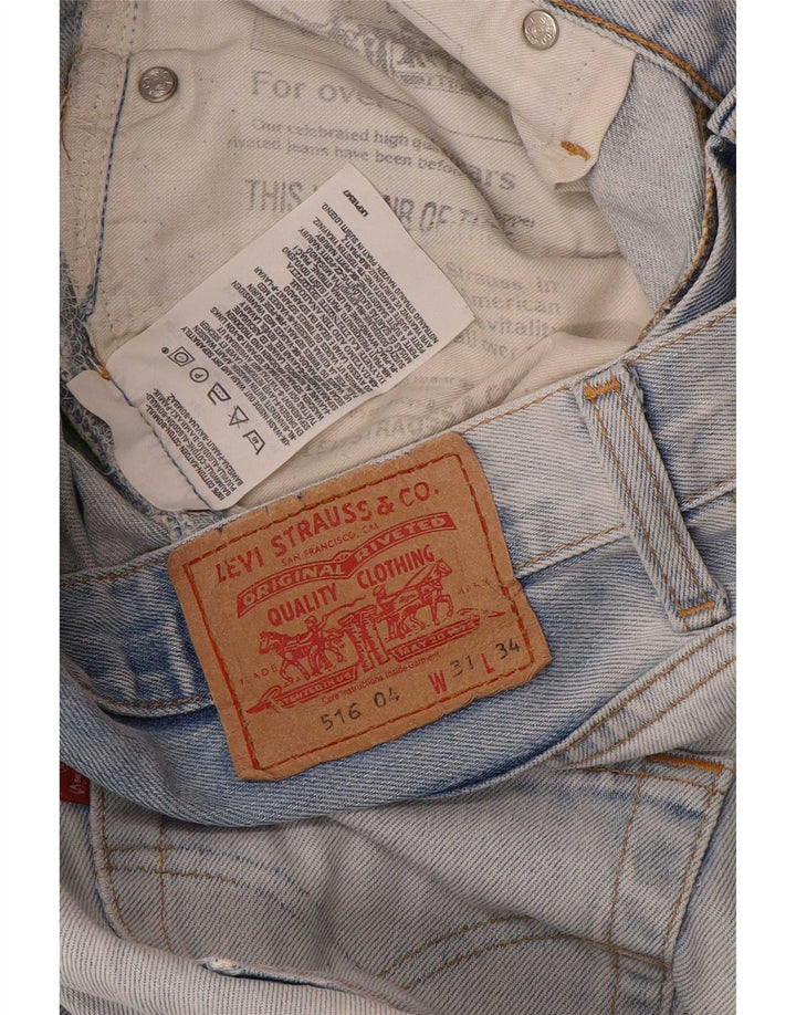 Levi's Mens 516 Straight Jeans W31 L31 Blue Cotton