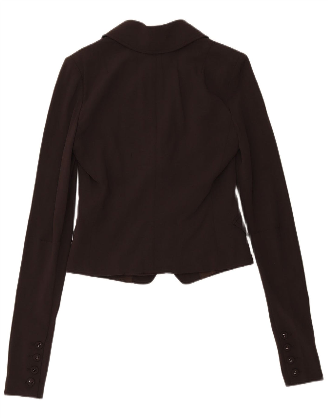 Patrizia Pepe Γυναικείο σακάκι 2 κουμπιών Crop Blazer IT 44 Μαλλί μεσαίο καφέ