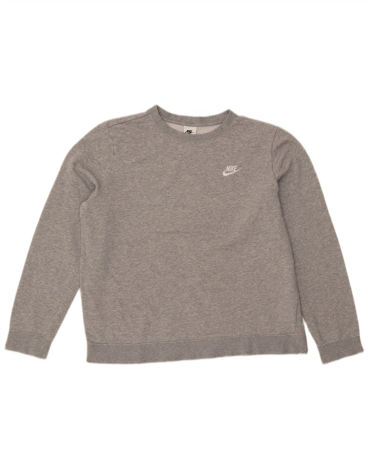 Γυναικείο φούτερ NIKE υπερμεγέθη Jumper UK 16 Μεγάλο γκρι βαμβακερό