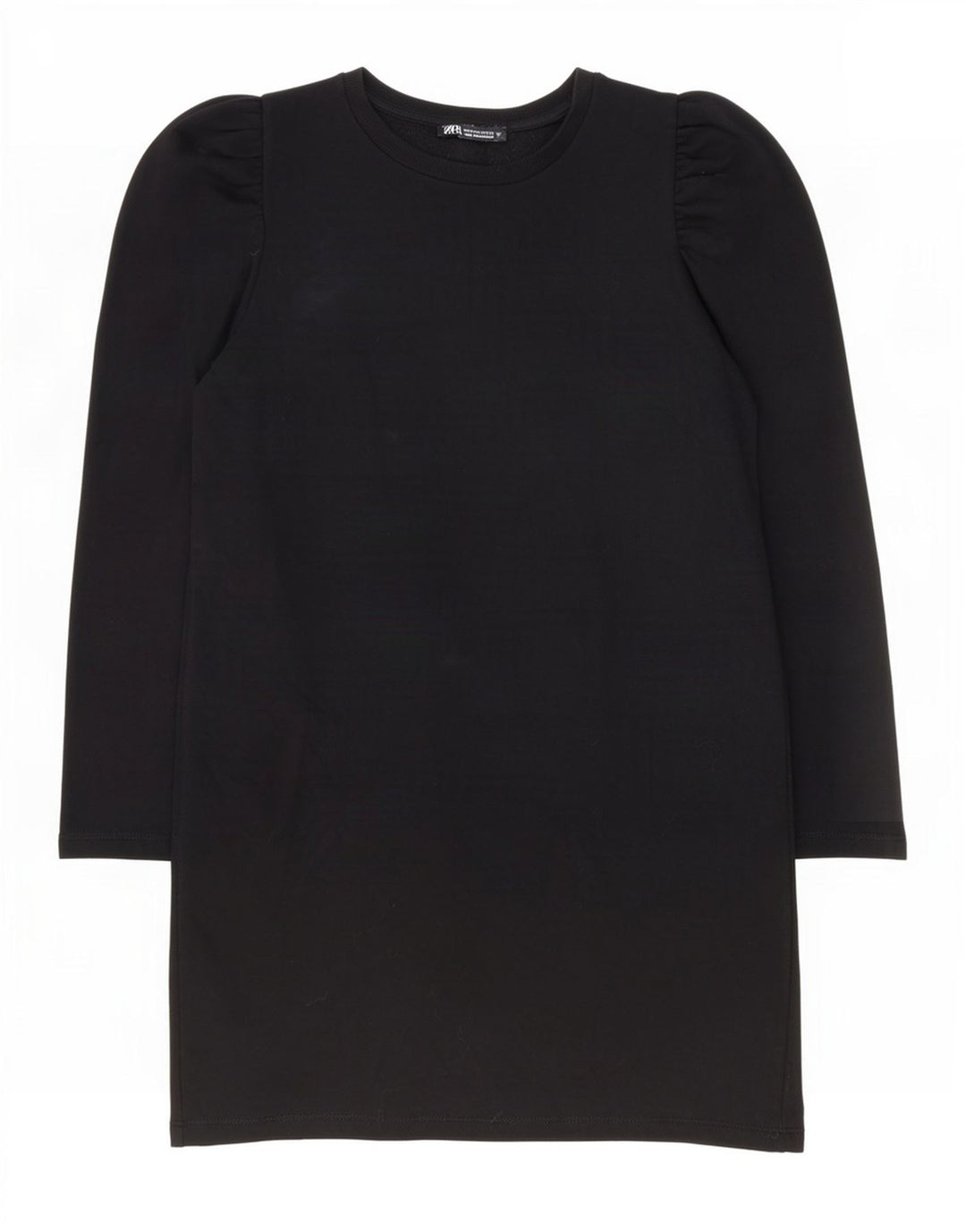 Zara Γυναικείο μακρυμάνικο φόρεμα Shift UK 14 Μεσαίο μαύρο βαμβακερό