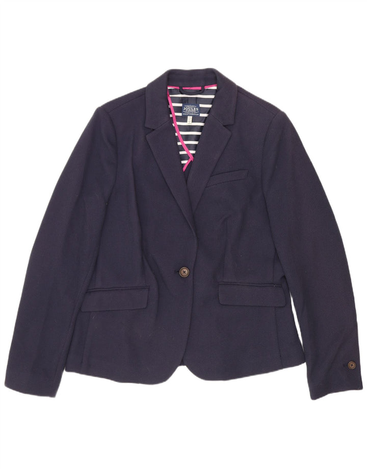 Joules Γυναικείο Μπουφάν 1 Κουμπί Blazer UK 14 Medium Navy Blue Polyester