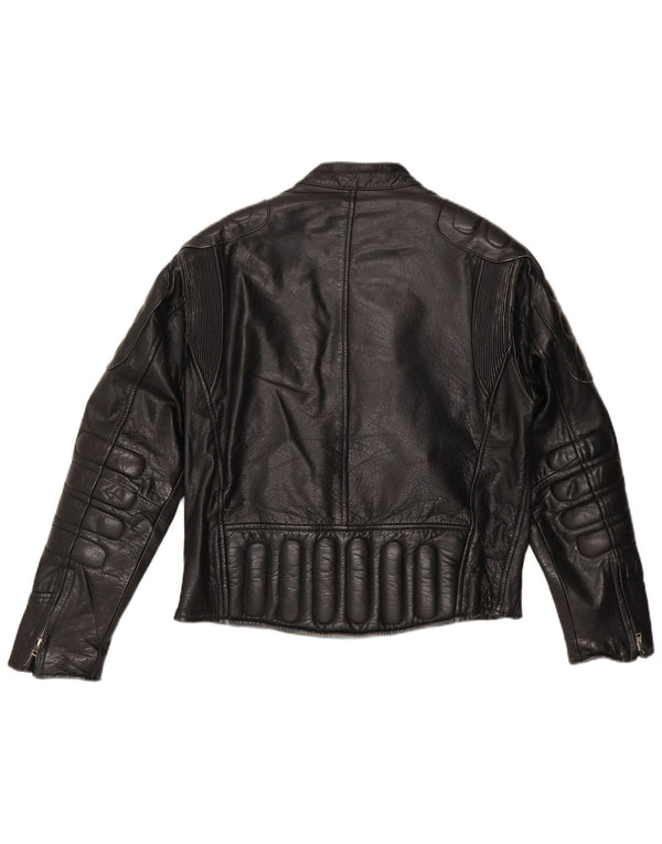Xelement Ανδρικό Δερμάτινο Μπουφάν Biker UK 40 Μεγάλο Δερμάτινο Μαύρο