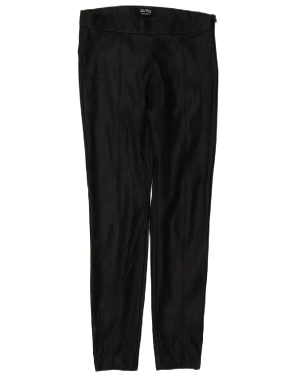 Zara Γυναικείο κολάν Trafaluc Faux Leather UK 12 Medium Black