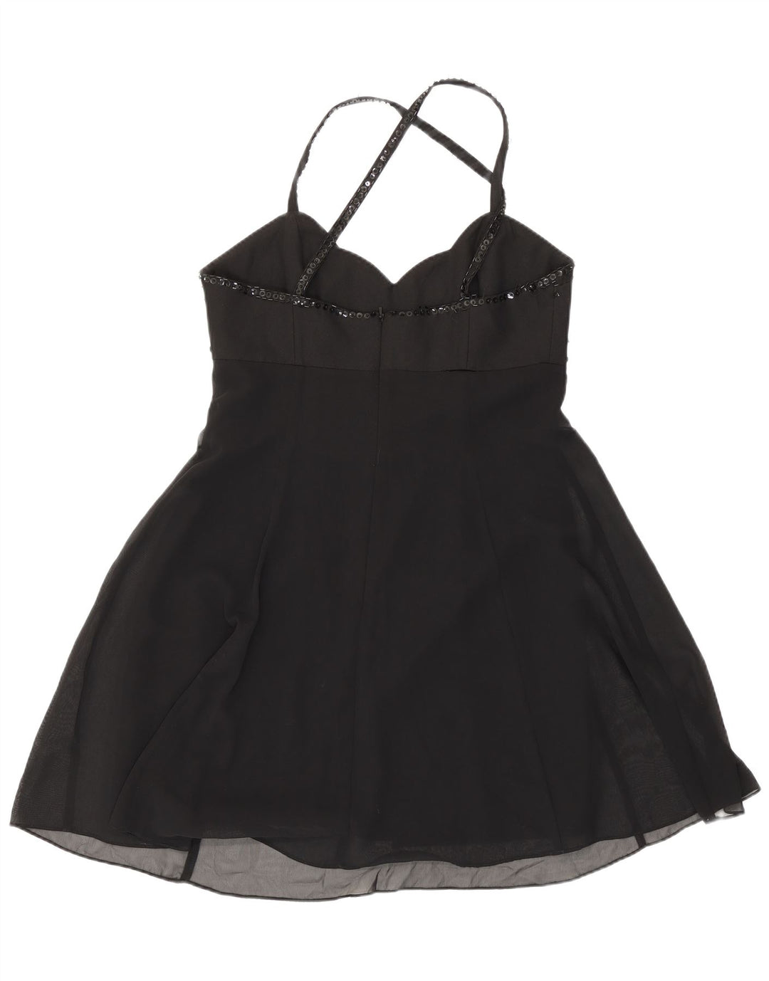 Charlotte Halton Γυναικείο Mini Halter Φόρεμα UK 12 Μεσαίου Μαύρου Πολυεστέρα