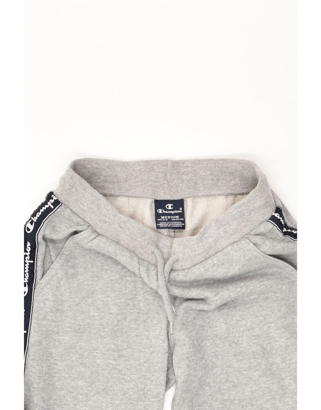 CHAMPION Boys Graphic Tracksuit Trousers Joggers 9-10 Years Medium Grey | Vintage Champion | Thrift | Second-Hand Champion | Used Clothing | Messina Hembry 