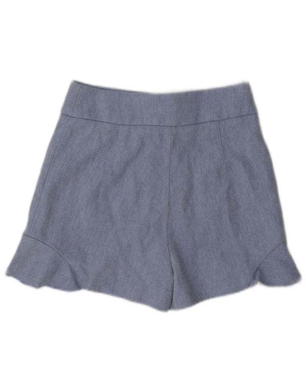 Zara Γυναικείο Φαρδύ πόδι ψηλόμεσο casual σορτς XS W24 μπλε βαμβακερό