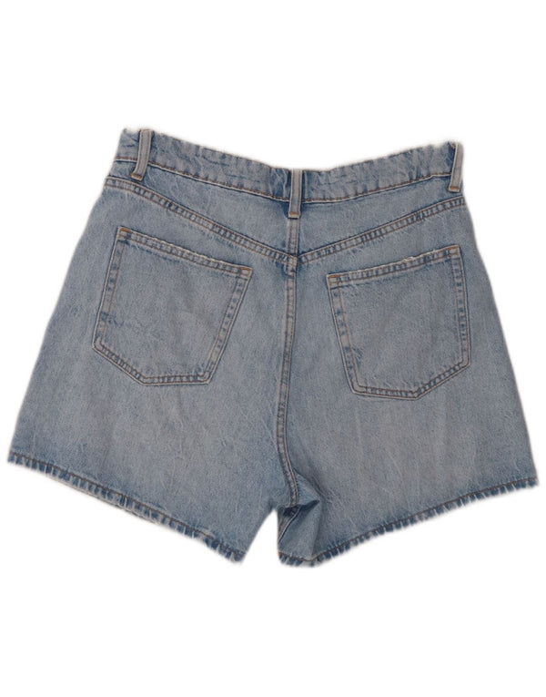 Zara Γυναικείο Ψηλόμεσο Τζιν Σορτς EU 40 Medium W30 Μπλε βαμβακερό