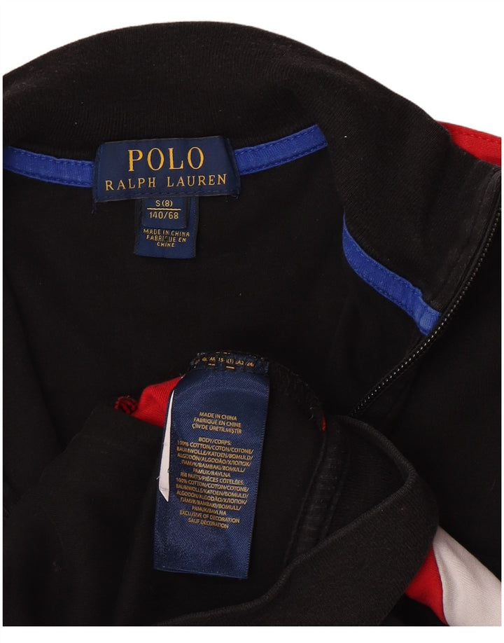 Polo Ralph Lauren Boys αθλητική φόρμα μπουφάν 7-8 ετών Small μαύρο
