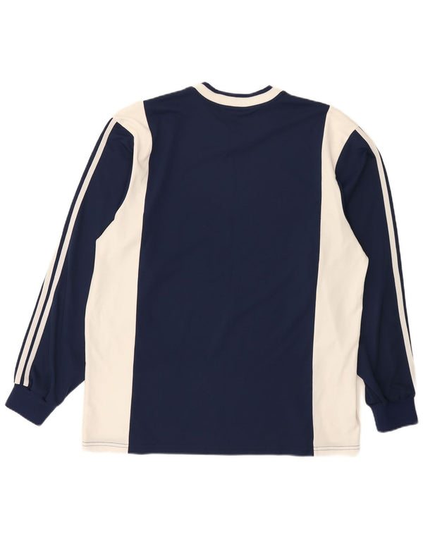 Ανδρική κανονική εφαρμογή Adidas μακρυμάνικο XL Navy Blue Colourblock Sports