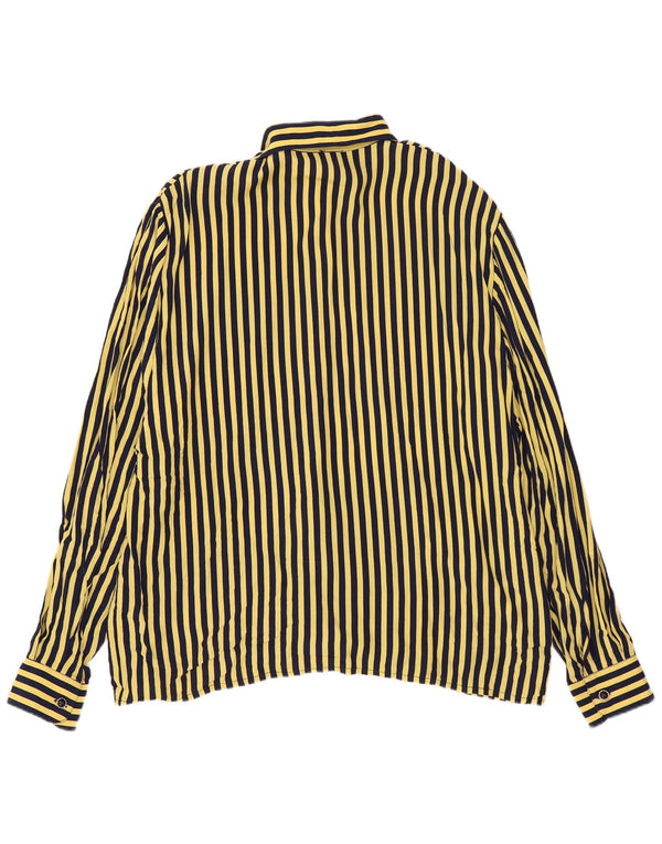 Giorgio Valenti γυναικείο πουκάμισο UK 18 XL κίτρινο ριγέ βισκόζη