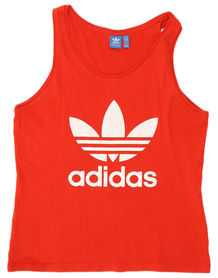 Ανδρικό γραφικό γιλέκο Adidas Top μεγάλο κόκκινο βαμβακερό