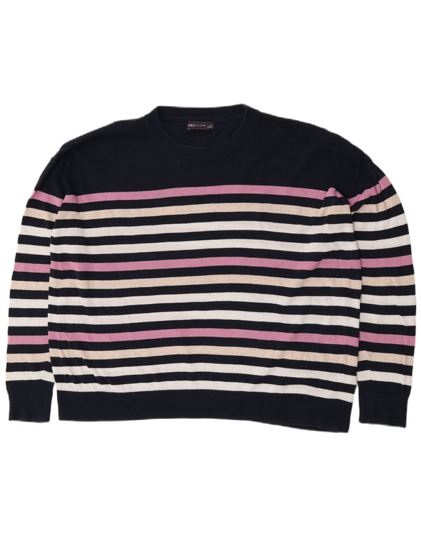 Marks & Spencer Γυναικείο πουλόβερ με λαιμόκοψη UK 18 XL πολύχρωμο