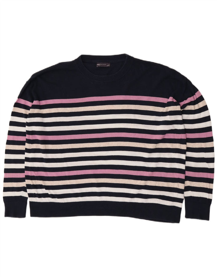 Marks & Spencer Γυναικείο πουλόβερ με λαιμόκοψη UK 18 XL πολύχρωμο
