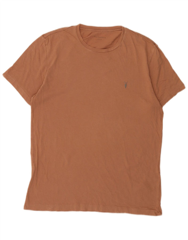 Ανδρικό T-Shirt All Saints Τοπ μεσαίο καφέ βαμβακερό