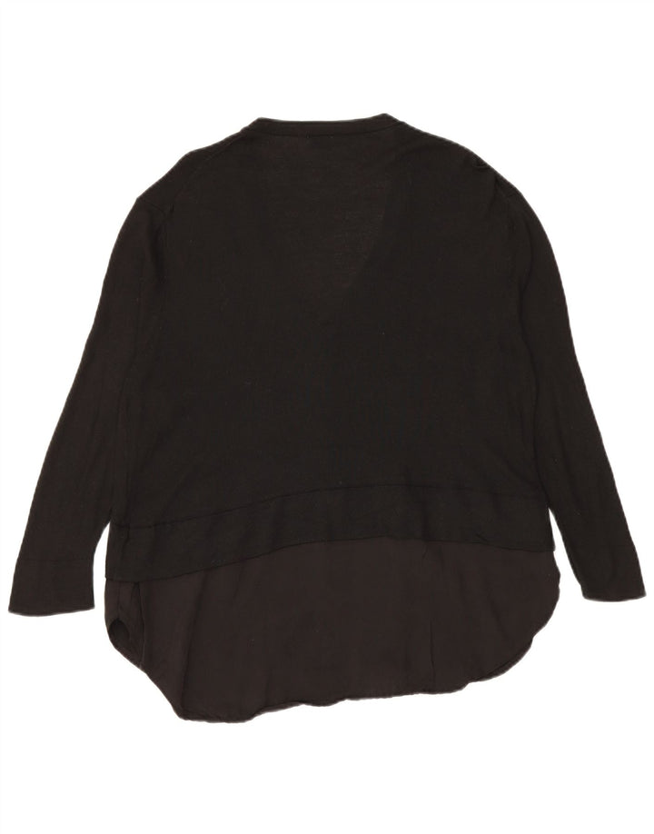 Zara Γυναικεία Ζακέτα Longline UK 14 Medium Black