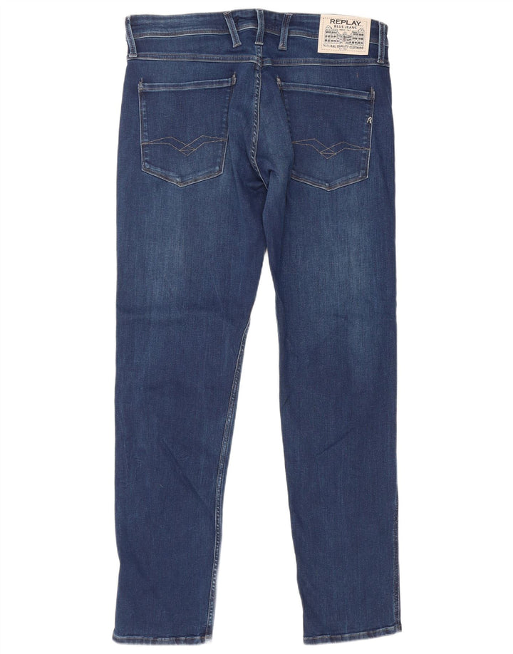 Replay Ανδρικό Slim Jeans W36 L32 Navy Blue Cotton