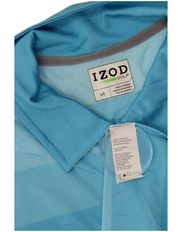 Izod Ανδρικό Πόλο Μπλουζάκι Μεγάλο Μπλε Ριγέ Πολυεστέρας