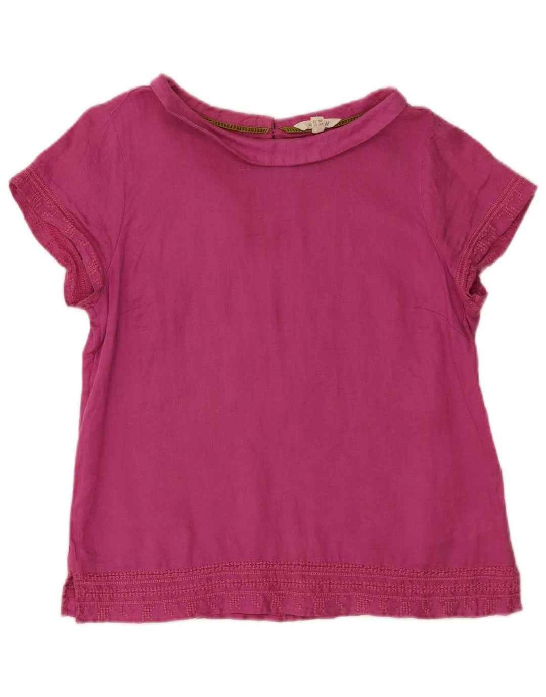 WHITE STUFF Womens Blouse Top UK 10 Small Pink Linen