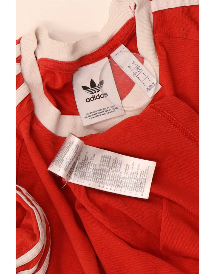 Ανδρικό T-Shirt Adidas Top μεγάλο κόκκινο βαμβακερό
