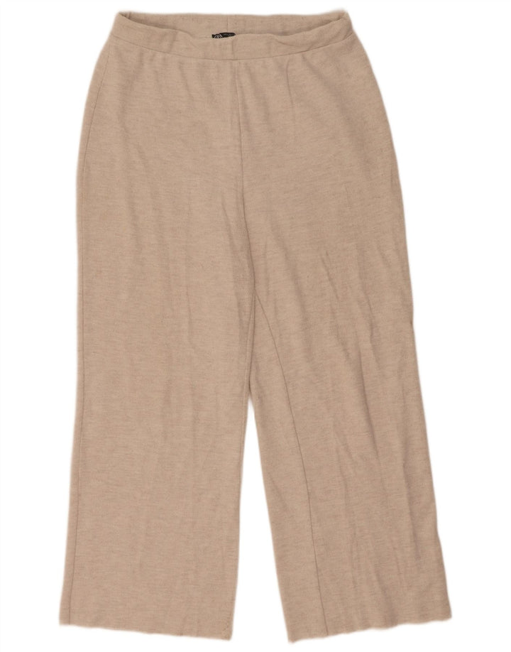 Zara Γυναικεία φόρμα παντελόνι UK 14 Large Beige Polyester
