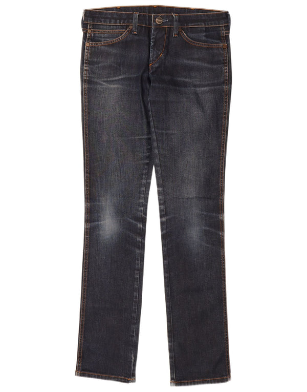 Wrangler Womens Lia Slim Jeans W28 L34 Navy Blue Cotton