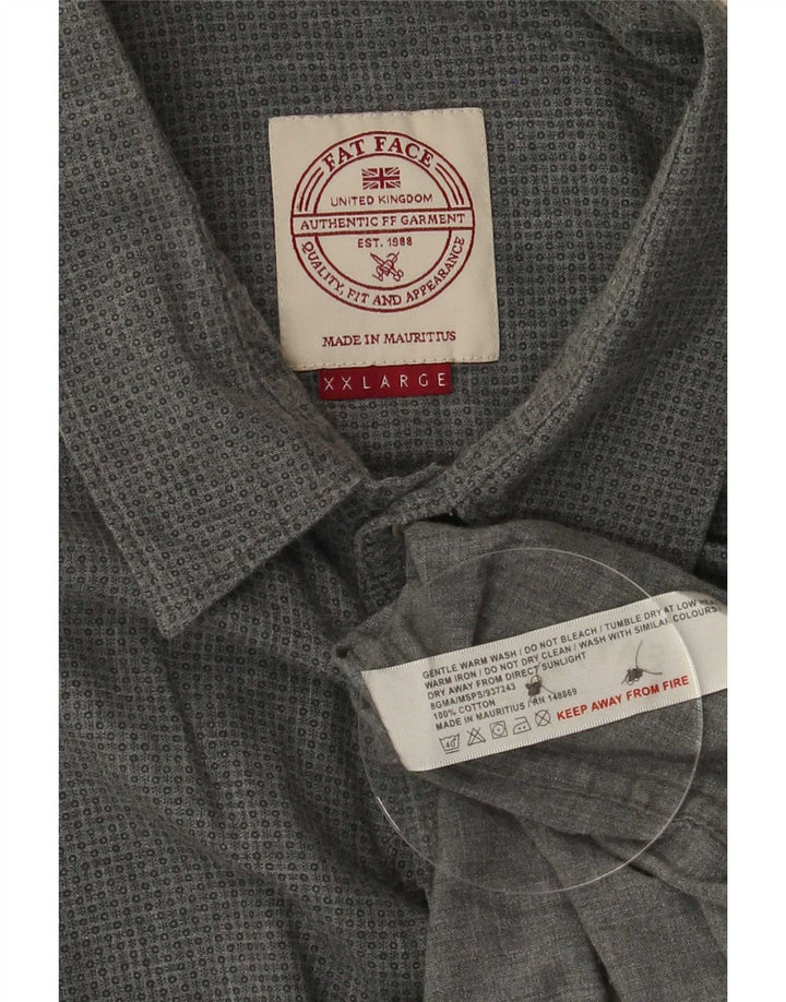 Ανδρικό πουκάμισο Fat Face 2XL Γκρι βαμβακερό