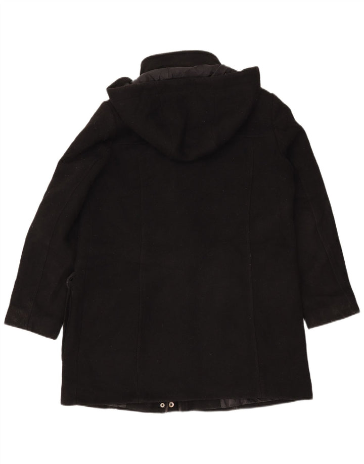 Marks & Spencer Γυναικείο παλτό Duffle με κουκούλα UK 12 Medium Black Polyester