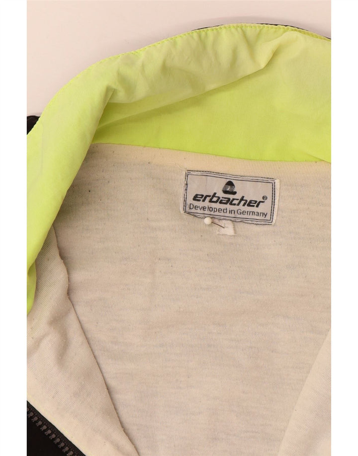 Ανδρικό γραφικό μπουφάν βροχής ERBACHER UK 40 μεγάλο μαύρο χρώμα πολυαμίδιο