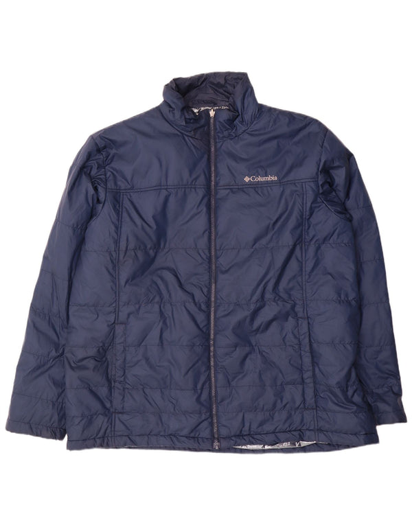 Columbia Ανδρικό ψηλό μπουφάν με επένδυση UK 44 2XL Navy Blue Polyester