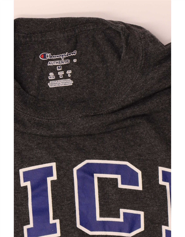 Champion Mens Rice University Graphic T-Shirt Top Medium Grey Cotton